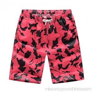 Men's Quick Dry Boardshorts Bathing Suits Swimming Trunks Swim Water Floras Shorts Red-13 B07BSCFD21